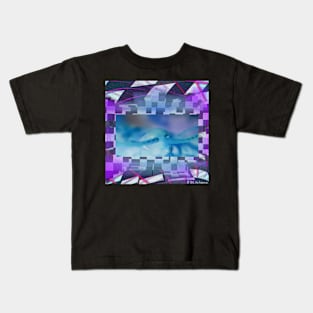 Centipede “Vaporwave” (Grainy Blue & Purple) Kids T-Shirt